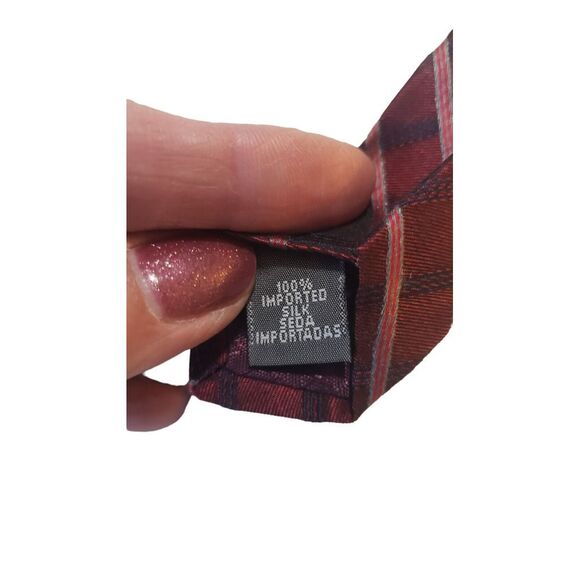 Jones New York Men's Silk Tie Pink Blue Diagonal Striped 59" x 4" Wedding Work - Picture 8 of 12